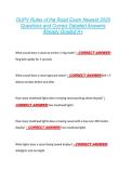 OUPV Rules of the Road Exam Newest 2026  Questions and Correct Detailed Answers  Already Graded A&plus; 