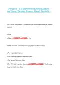 PTI Level 1 & 2 Exam Newest 2026 Questions  and Correct Detailed Answers Already Graded A&plus; 