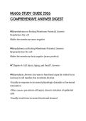NU606 STUDY GUIDE 2026  COMPREHENSIVE ANSWER DIGEST 