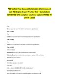 ASE G1 Test Prep &lpar;General Automobile Maintenance&rpar;&vert; ASE A1 &lpar;Engine Repair&rpar; Practice Test &ndash; Cumulative&vert; COMBINED With complete solution&vert; Updated RATED A&plus; &vert; NEW &vert; 2026