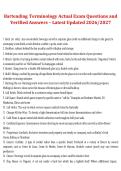 Bartending Terminology Exam &lpar;2026&sol;2027&rpar; &ndash; Actual Questions and Verified Answers Latest Updated Study Guide