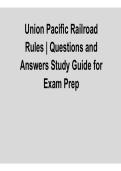 Union Pacific Railroad Rules Questions and Answers Study Guide for Exam Prep 2025&sol; 2026