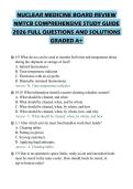 NUCLEAR MEDICINE BOARD REVIEW NMTCB COMPREHENSIVE STUDY GUIDE 2026 FULL QUESTIONS AND SOLUTIONS GRADED A&plus;
