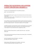 3P PRACTICE QUESTIONS AND ANSWERS LATEST UPDATED 2026 &lpar;GRADED A&plus;&rpar;