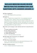 NUCLEAR MEDICINE BOARD REVIEW NMTCB PRACTICE EXAMINATION 2026 QUESTIONS WITH ANSWERS GRADED A&plus;
