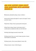 AQA GCSE HISTORY EXAM SCRIPT 2026 QUESTIONS WITH ANSWERS GRADED A&plus; 