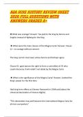 AQA GCSE HISTORY REVIEW SHEET 2026 FULL QUESTIONS WITH ANSWERS GRADED A&plus; 