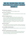 NUR 180 1 REVIEW FINAL TEST 2026 QUESTIONS WITH CORRECT ANSWERS GRADED A&plus;