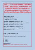 WGU C777 Web Development Applications V1 2026 &vert; 260 MCQs &plus; Multiple-Select Questions with Verified Rationales &vert; High-Yield Study Guide