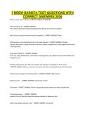 7 BREW BARISTA TEST QUESTIONS WITH CORRECT ANSWERS 2026