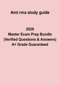 AMT RMA Study Guide Questions & Answers &vert; Medical Assistant Exam PDF