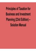 Principles of Taxation for Business and Investment Planning 23rd Edition Solution Manual 2025&sol; 2026