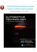 Automotive Technology&colon; A Systems Approach &lpar;7th Edition&rpar; by Jack Erjavec & Rob Thompson &ndash; Test Bank &ndash; Chapters 1&ndash;55 Practice Questions with Answers