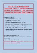 WGU C777 Web Development Applications 2026 &vert; Complete Version Bundle &lpar;V1&ndash;V4&rpar; &vert; 260 MCQs Each &plus; Verified Rationales &vert; High-Yield Study Package