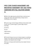 WGU C208 CHANGE MANAGEMENT AND INNOVATION ASSESSMENT TEST 2026 TESTED QUESTIONS WITH FULL SOLUTION GRADED A&plus;