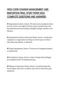 WGU C208 CHANGE MANAGEMENT AND INNOVATION FINAL STUDY PAPER 2026 COMPLETE QUESTIONS AND ANSWERS