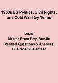 1950s US Politics&comma; Civil Rights & Cold War Key Terms &vert; Study Guide PDF