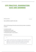 CFP Practice questions and answers