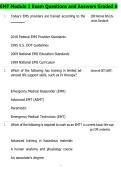 EMT Module 1 Exam Questions and Answers Graded A