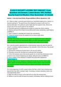 CLASS D SECURITY LICENSE TEST 2026&sol;2027 &vert; Exam Questions and Answers &vert; Latest Version 100&percnt; Verified &vert; Security Guard Certification &vert; Pass Guaranteed - A&plus; Graded