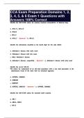 CCA Exam Preparation Domains 1&comma; 2&comma; 3&comma; 4&comma; 5&comma; & 6 Exam 1 Questions with Answers 100&percnt; Correct