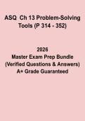 ASQ Chapter 13 Problem-Solving Tools &vert; Questions & Answers Study Guide PDF