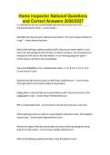 Home Inspector National Questions and Correct Answers 2026&sol;2027