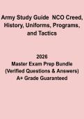 Army Study Guide&colon; NCO Creed&comma; History&comma; Uniforms & Tactics &vert; Board Prep PDF