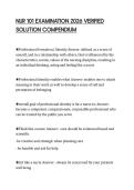 NUR 101 EXAMINATION 2026 VERIFIED  SOLUTION COMPENDIUM