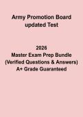 Army Promotion Board Questions 2026 &vert; Updated Q&A Study Guide PDF