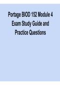 Portage BIOD 152 Module 4 Exam &ndash; Study Guide & Practice Questions &ndash; Latest 2026 Review
