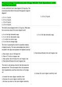 Pharmacology Cardiovascular Drugs NCLEX Test Questions with Verified Answers