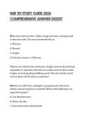 NUR 101 STUDY GUIDE 2026  COMPREHENSIVE ANSWER DIGEST 