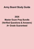 Army Board Study Guide Questions & Answers &vert; Promotion Prep PDF