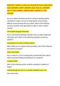 PROPHECY MEDICAL SURGICAL-TELEMETRY EXAM QUESTIONS AND ANSWERS LATEST UPDATED 2025&sol;2026 ALL ANSWERS GET IT 100&percnt; CORRECT VERIFIED BEST GRADED A&plus; FOR SUCCESS