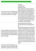 Focus on Adult Health Exam Test Questions with Answers Graded A&plus;