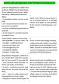 Diabetes NCLEX Questions with Verified Answers Rated A