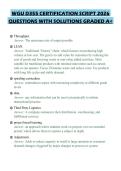 WGU D355 CERTIFICATION SCRIPT 2026 QUESTIONS WITH SOLUTIONS GRADED A&plus;