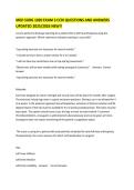 MED SURG 1020 EXAM 3 CCRI QUESTIONS AND ANSWERS UPDATED 2025&sol;2026 NEW&excl;&excl;