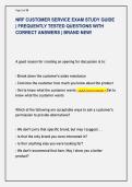 NRF CUSTOMER SERVICE EXAM STUDY GUIDE  &vert; FREQUENTLY TESTED QUESTIONS WITH  CORRECT ANSWERS &vert; BRAND NEW&excl; 
