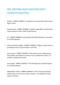 IDRL 308 FINAL EXAM QUESTIONS WITH COMPLETE SOLUTIONS