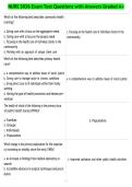 NURS 3036 Exam Test Questions with Answers Graded A&plus;