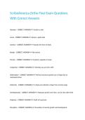 ScribeAmerica Ortho Final Exam Questions With Correct Answers