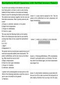 Dysrhythmia NCLEX Questions with Verified Answers Rated A