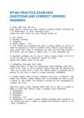 MT-BC PRACTICE EXAM 2024 QUESTIONS AND CORRECT VERIFIED ANSWERS