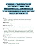 WGU D388 &ndash; FUNDAMENTALS OF SPREADSHEETS & DATA PRESENTATIONS OA COMPREHENSIVE STUDY GUIDE 2026 FULL QUESTIONS AND SOLUTIONS GRADED A&plus;