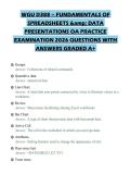 WGU D388 &ndash; FUNDAMENTALS OF SPREADSHEETS & DATA PRESENTATIONS OA PRACTICE EXAMINATION 2026 QUESTIONS WITH ANSWERS GRADED A&plus;