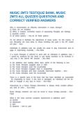 MUSIC 2MT3 TEST&sol;QUIZ BANK&comma; MUSIC 2MT3 ALL QUIZZES QUESTIONS AND CORRECT VERIFIED ANSWERS