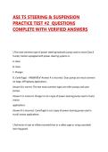 ASE T5 STEERING & SUSPENSION PRACTICE TEST &num;2  QUESTIONS COMPLETE WITH VERIFIED ANSWERS