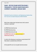 SANS - SEC530 EXAM QUESTION BANK &vert;  FREQUENTLY TESTED QUESTIONS WITH  CORRECT ANSWERS &vert; BRAND NEW&excl; 